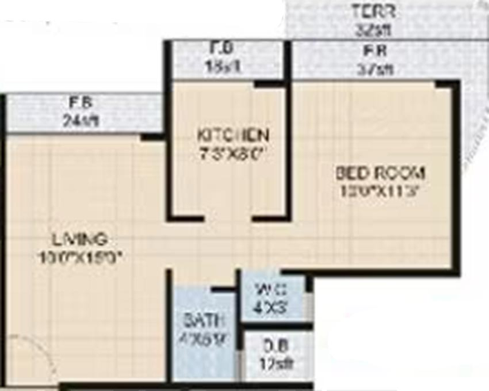 1 BHK Flat in Siddharth Geetanjali Heights in Kharghar, Navi Mumbai - Image 843056