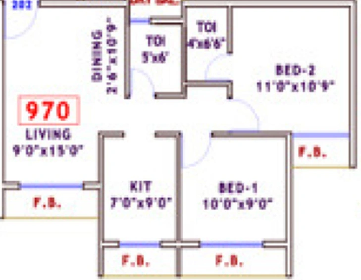 2 BHK Flat in Platinum Liviano in Kamothe, Navi Mumbai - Image 846722
