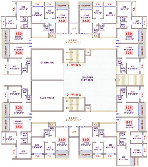 Floor Plan of Platinum Liviano in Kamothe, Navi Mumbai - Image 253654