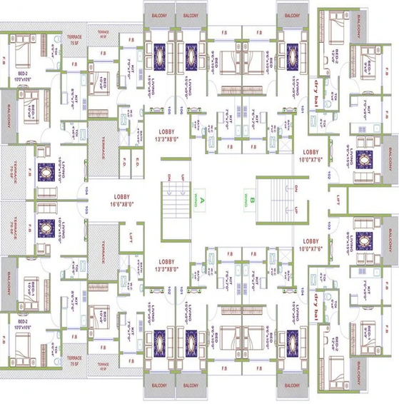 Floor Plan of Platinum Regalo in Ulwe, Navi Mumbai - Image 253808