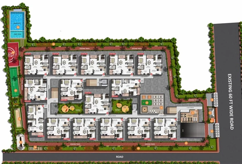 Master Plan of Mythri Sunshine in Rampura, Bangalore - Image 127308