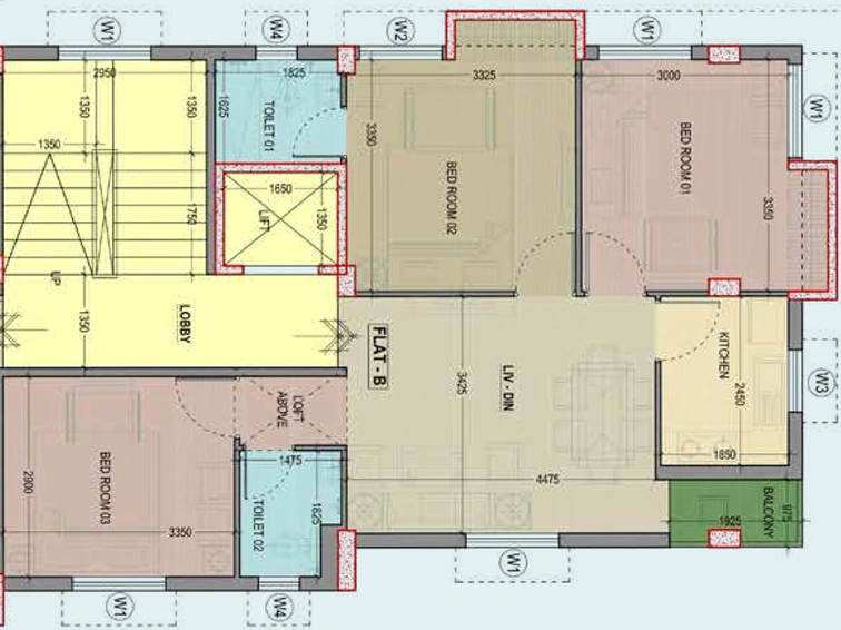 3 BHK Flat in Sun Glee in Kasba, Kolkata - Image 838055
