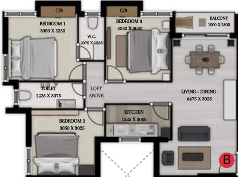3 BHK Flat in Sun Delight in Behala, Kolkata - Image 838053