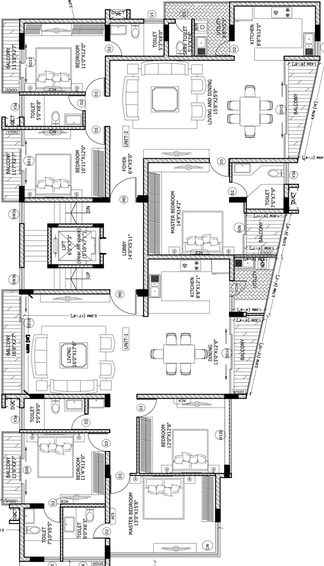 Floor Plan of SKAV Mekhri Ritz in Vasanth Nagar, Bangalore - Image 124936