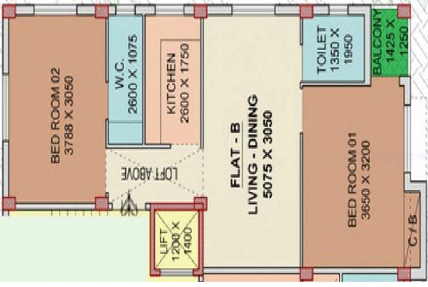 2 BHK Flat in Sun Prime in Lake Gardens, Kolkata - Image 838076