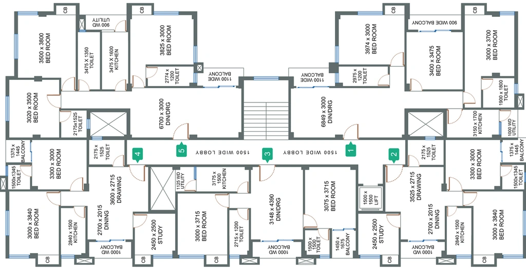Floor Plan of Realtech Rajos in New Town, Kolkata - Image 237311