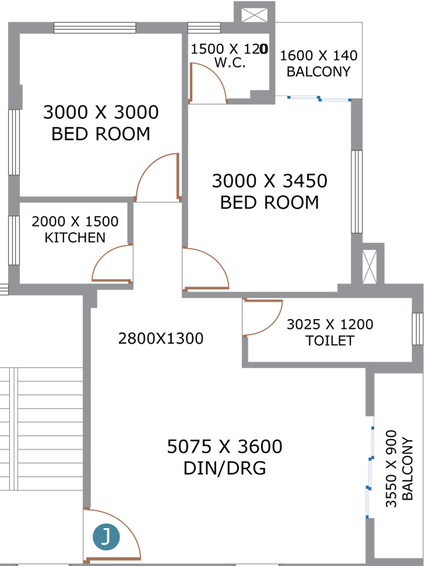 2 BHK Flat in Realtech Teen Satti in Rajarhat, Kolkata - Image 838411