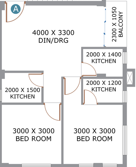 2 BHK Flat in Realtech Teen Satti in Rajarhat, Kolkata - Image 838410