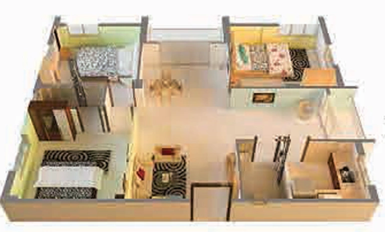3 BHK Flat in Realtech Alpana in New Town, Kolkata - Image 838360