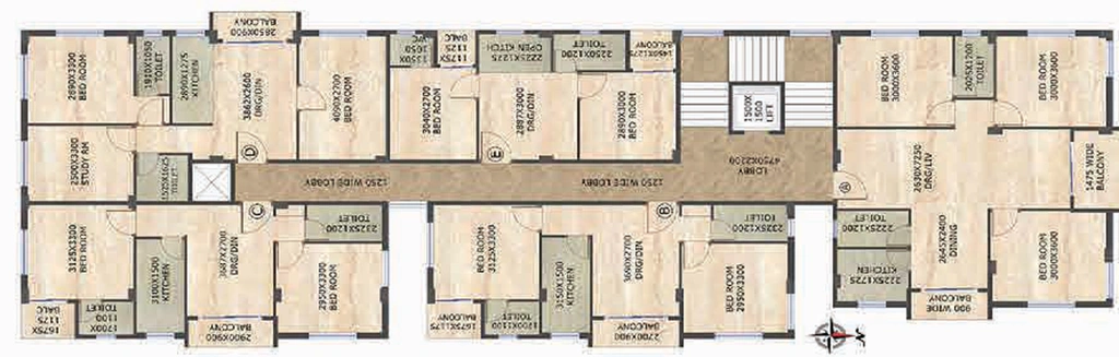 Floor Plan of Realtech Alpana in New Town, Kolkata - Image 238117