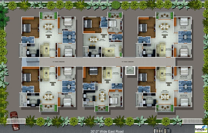 Master Plan of Realtech Emerald Garden in New Town, Kolkata - Image 238147