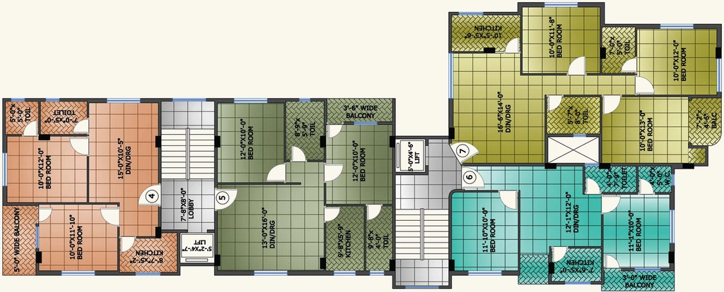 Floor Plan of Realtech The Signature in Rajarhat, Kolkata - Image 238242