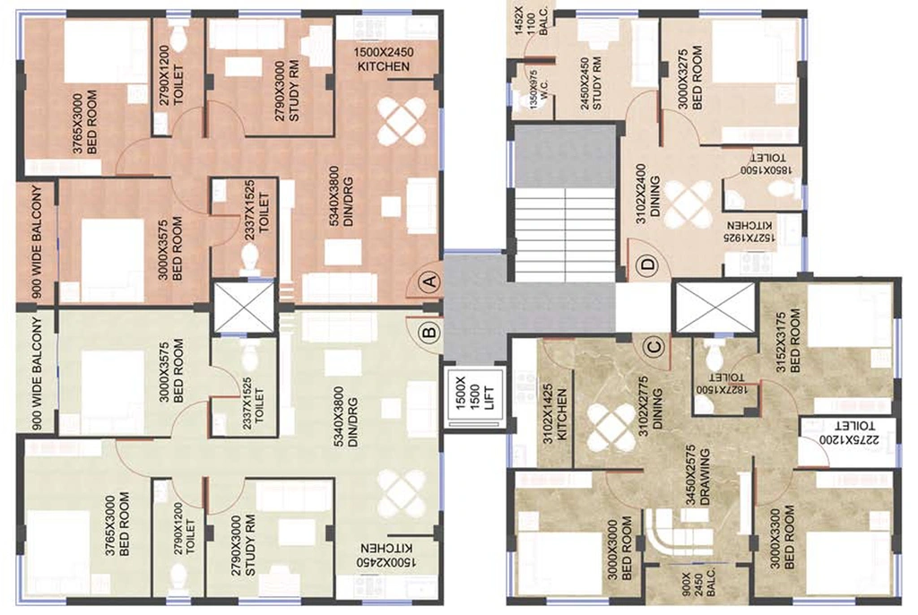 Floor Plan of Realtech Bela in Rajarhat, Kolkata - Image 238134