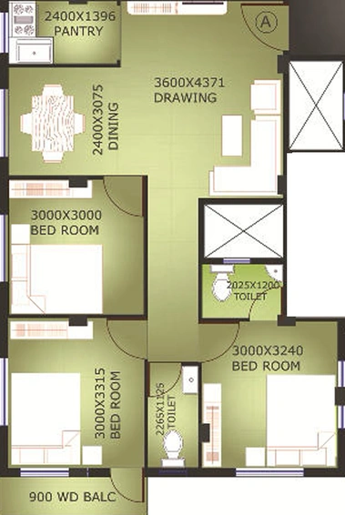 3 BHK Flat in Realtech Maya Phase 2 in Rajarhat, Kolkata - Image 838398