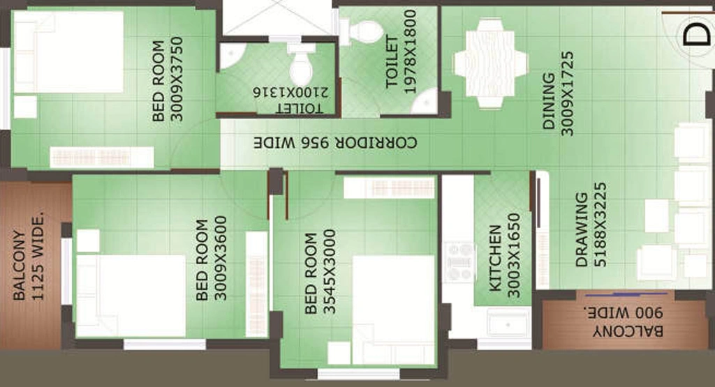 3 BHK Flat in Realtech Gharoa in Rajarhat, Kolkata - Image 838378