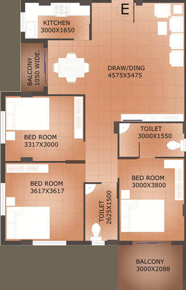 3 BHK Flat in Realtech Gharoa in Rajarhat, Kolkata - Image 838380
