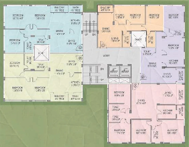 Floor Plan of Vishnu Paradise in Tollygunge, Kolkata - Image 238253