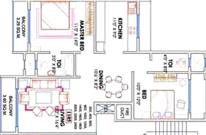 2 BHK Flat in National Sea Queen Heritage in Sanpada, Navi Mumbai - Image 840478