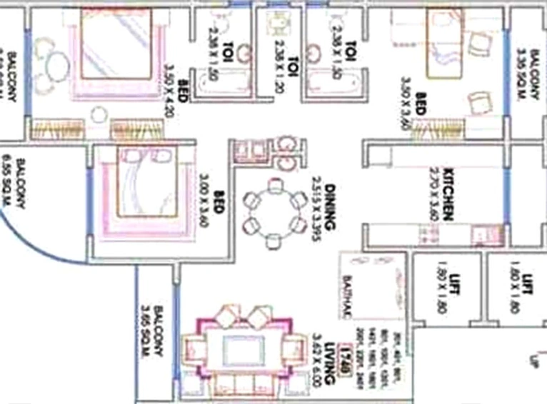 3 BHK Flat in National Sea Queen Heritage in Sanpada, Navi Mumbai - Image 840479