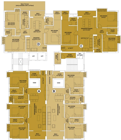 Floor Plan of Prudent Sri Krishna in Hastings, Kolkata - Image 238092