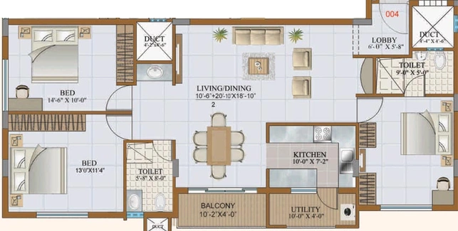 3 BHK Flat in Gurupriya Carnation in Begur, Bangalore - Image 798277