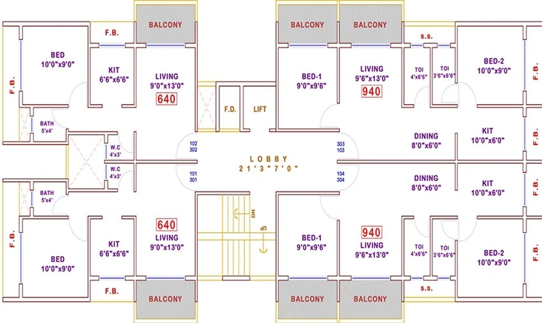 Floor Plan of LK Laxmi Heights in Kharghar, Navi Mumbai - Image 246591