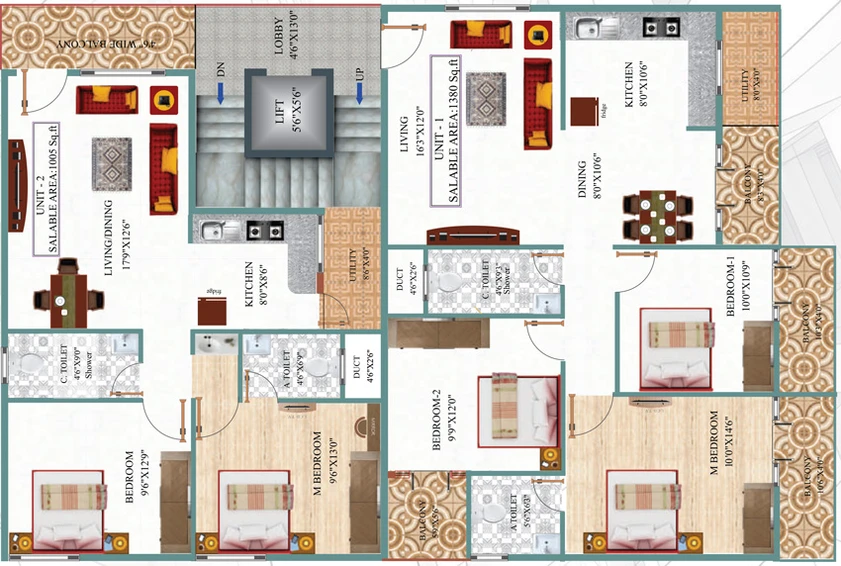 Floor Plan of Sri Lakshmi Paradise in Rajarajeshwari Nagar, Bangalore - Image 124963