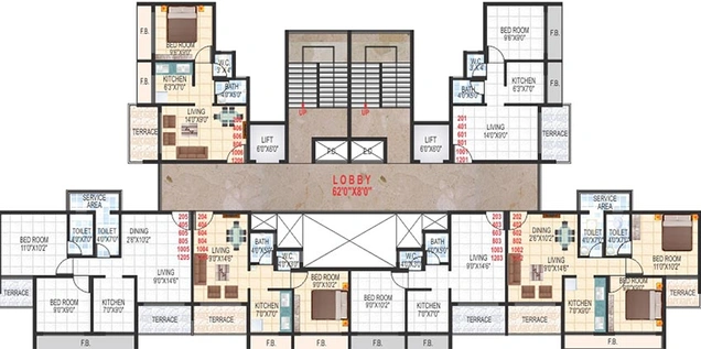 Floor Plan of LK Exotica in Taloja, Navi Mumbai - Image 246586