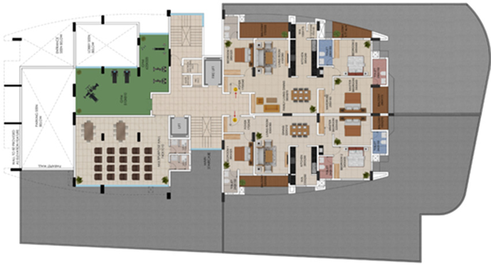 Floor Plan of Kalyan Paramount in Kaloor, Kochi - Image 277882
