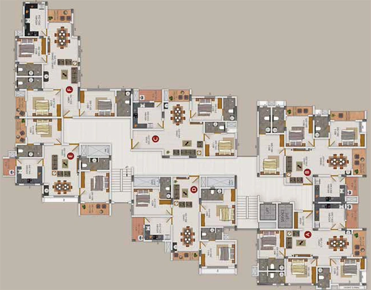 Floor Plan of Kalyan Credenz in Ernakulam, Kochi - Image 277877
