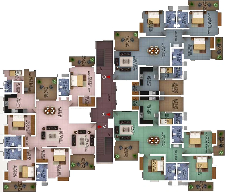 Floor Plan of Noel Peace in Vazhakkala, Kochi - Image 260216