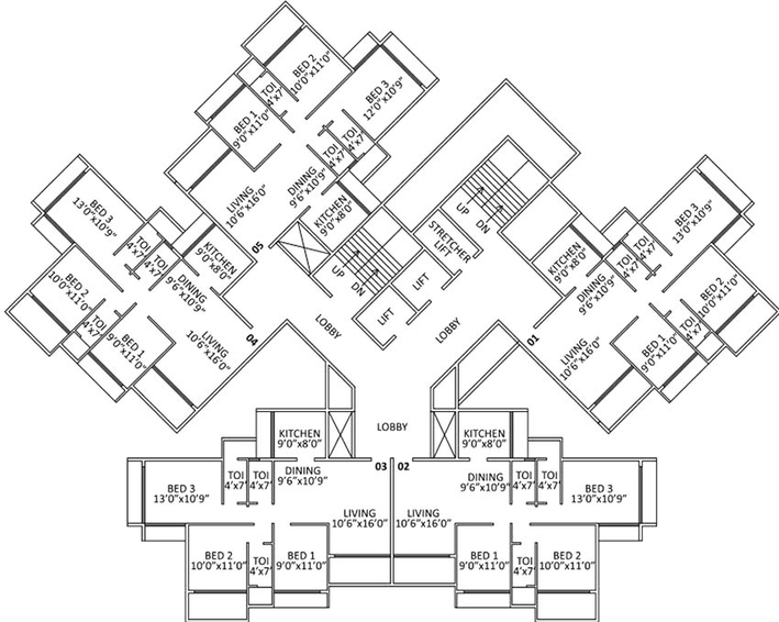 Floor Plan of Progressive Meera Aangan in Ulwe, Navi Mumbai - Image 254141