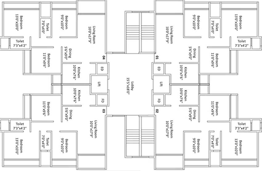 Floor Plan of Progressive Icon in Ulwe, Navi Mumbai - Image 254098
