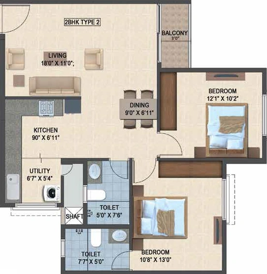2 BHK Flat in Salarpuria Laurel Heights in Jalahalli, Bangalore - Image 853489