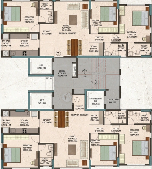 Floor Plan of Neelsidhi Ashwin in Ghatkopar East, Mumbai - Image 33859