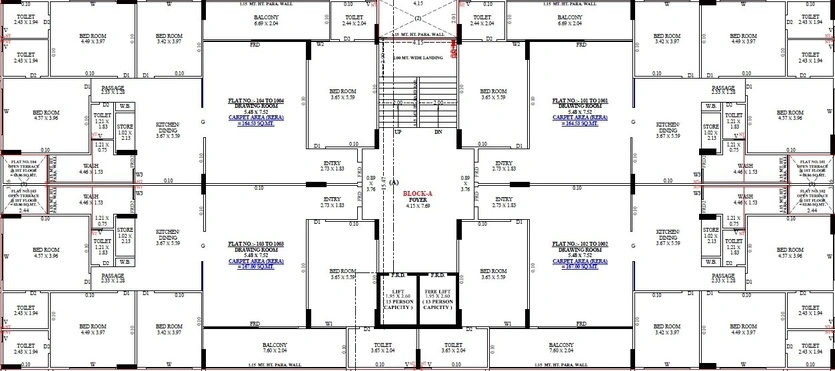 Floor Plan of Balraj Shreevas Homes in Navrangpura, Ahmedabad - Image 127851