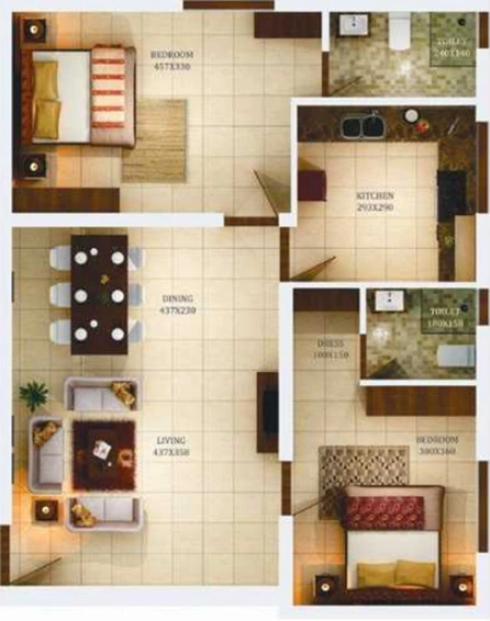 3 BHK Flat in Tulsi Plus Square in Kakkanad, Kochi - Image 857358