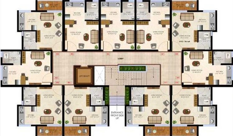 Floor Plan of Olympeo Neo City in Nerul, Navi Mumbai - Image 252417