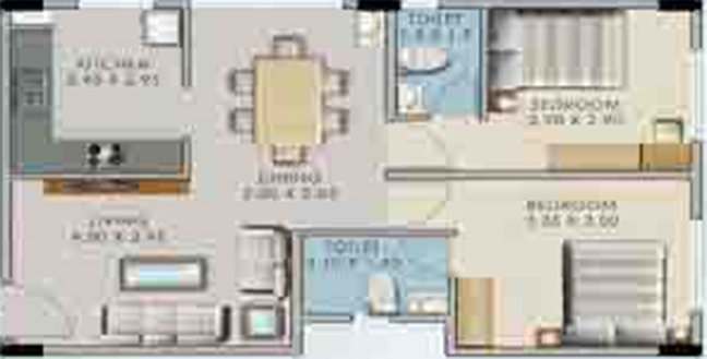 2 BHK Flat in Unitac Avonlea in Vyttila, Kochi - Image 857365