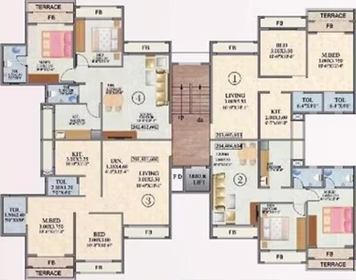Floor Plan of Moraj Riverside Park in Panvel, Navi Mumbai - Image 248950