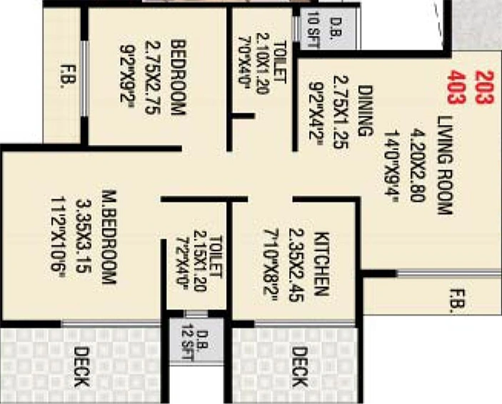 2 BHK Flat in Today Elite in Ulwe, Navi Mumbai - Image 848542