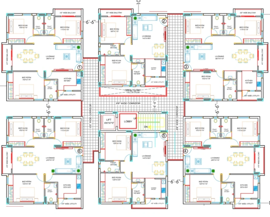 Floor Plan of Akruthi Sirinandanam in Bachupally, Hyderabad - Image 125107