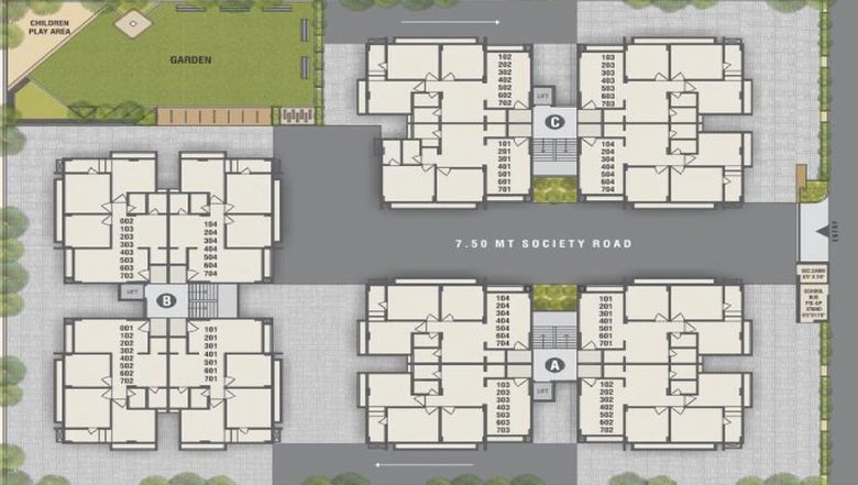Master Plan of Diwali Elegance in Khodiyar, Ahmedabad - Image 129444