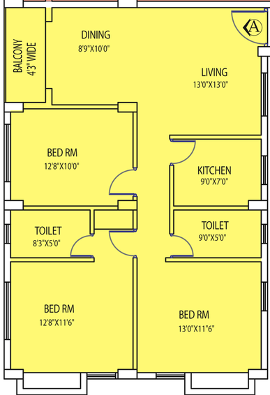 3 BHK Flat in PS Marvella in Tangra, Kolkata - Image 839590
