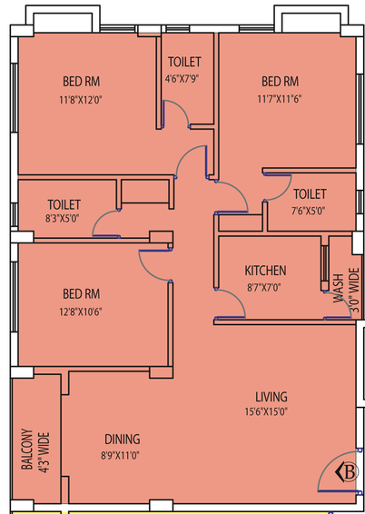 3 BHK Flat in PS Marvella in Tangra, Kolkata - Image 839591