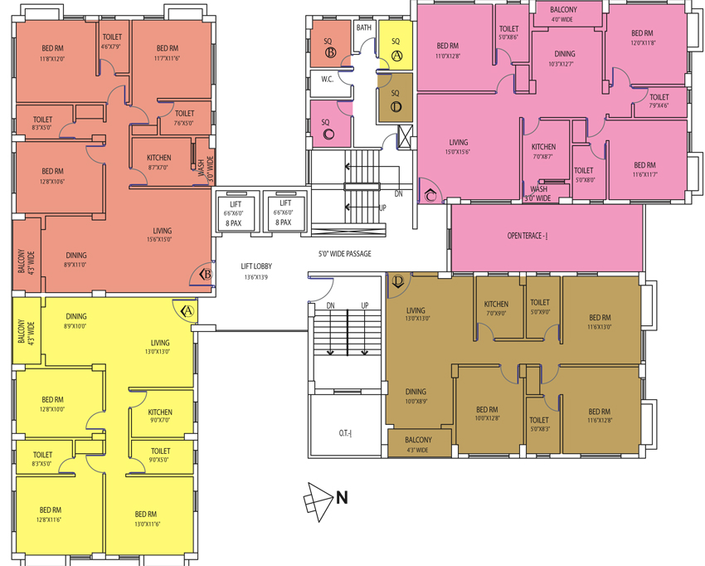Floor Plan of PS Marvella in Tangra, Kolkata - Image 239713
