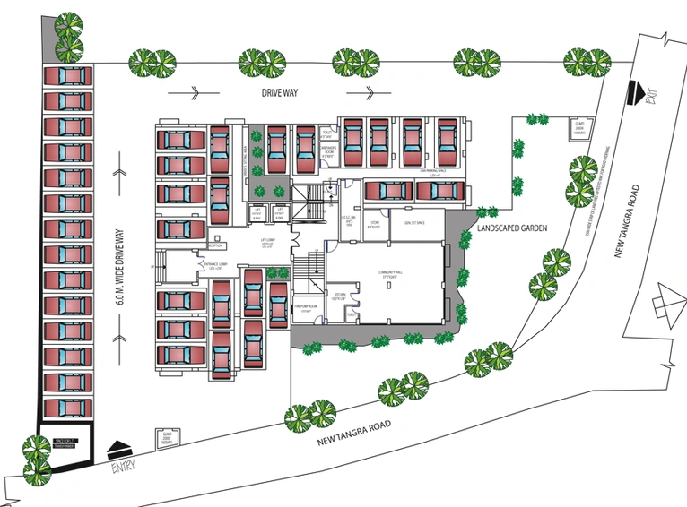 Master Plan of PS Marvella in Tangra, Kolkata - Image 239714