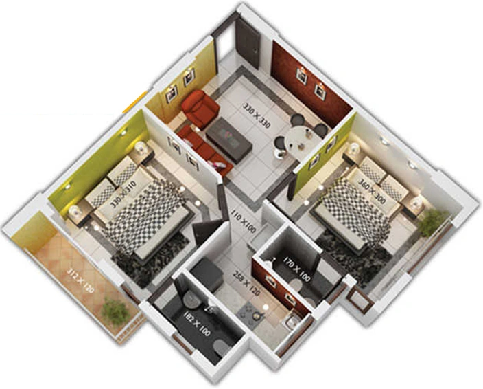 2 BHK Flat in Shwas Tetra Core 22 in Aluva, Kochi - Image 843553