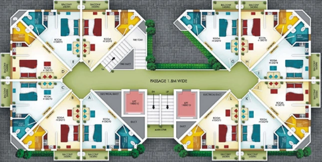 Floor Plan of Shwas DualCore in Aluva, Kochi - Image 246097