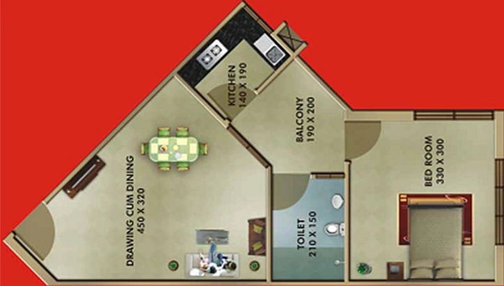 1 BHK Flat in Shwas Alpine Suites in Aluva, Kochi - Image 843168